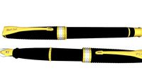 Gold & Black Marble Fountain Pen