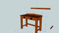 cadens desk reworked stretchers