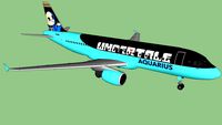Airbus A320-200 Aquarius Airlines Undertale Sans Edition