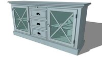BUFFET VITRE NEWPORT GRIS, maisons du monde, ref 139160 prix 399,90
