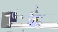 Mini torno de bancada caseiro, Homemade metal lathe