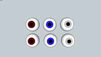 3 model de yeux (brun-bleu-gris)