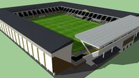 Traditional Stadium with a new stand