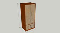 custom healthcare and assited living wardobe with drawers by Candex