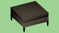 Crate & Barrel Rochelle Ottoman Smoke