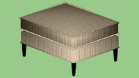 Crate & Barrel Elyse Ottoman Sand