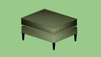 Crate & Barrel Elyse Ottoman Fern