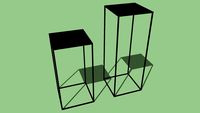 Tablette colonne acier