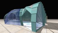 Santurce. Central Park bus stop shelter