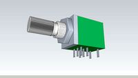 Potenciometro doble circuito con interruptor serie RK097