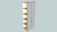 Modulo Per Armadi Componibili 2 Vani 7 Ripiani 1 Appendiabiti