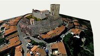 MONTESQUIEU des ALBERES,CHATEAU FORT RECONSTRUCTION en 3D (SKETCHUP ).