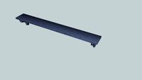Estante ikea en madera pintado en azul