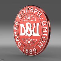 Danish football emblem3d model