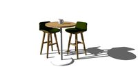 Table haute plus tabourets Kuskoa