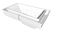 K-1188-C1 sok(R) 75' x 41' drop-in Effervescence bath with chromatherapy and right-hand drain