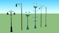 Decorative street lamp set 3