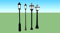 Decorative street lamp set