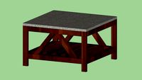 Crate & Barrel Bluestone Square Coffee Table