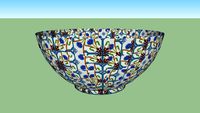 TIGELA DE LOUÇA FLORAL.