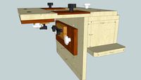 Router Bench Top Mortice Jig using knobs and clamping blocks