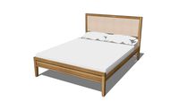 Kingsize double bed with bedding
