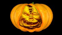 Halloween carved pumpkin