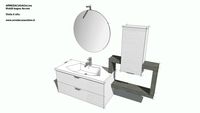 Mobile bagno Arcom Ly 07 mensole grigio venato - Bathroom furniture