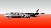 Qatar Airways القطرية Boeing 777-3DZ/ER A7-BAE] Barcelona Team