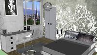 silver bedroom