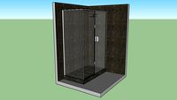Filo, piatto doccia cladded 850mm x 1550mm in Pietra D'Avola, finitura bamboo
