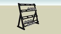 WE535 - Short 4-Tier Dumbbell Rack