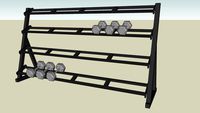WE530 - Long 4-Tier Dumbbell Rack