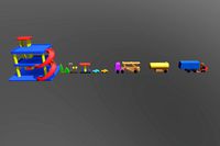 Children's Wooden Toys Parking Toys Pack