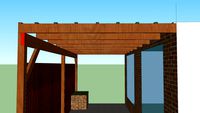 2.4x6m Pergola for ornamental climbing plants.