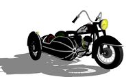 Indian Blackbird & sidecar
