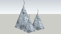 Pyramid decorative candles, vray ready