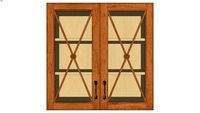 Wall dbl door 30hx15d w/glass and mullion