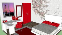 red bedroom