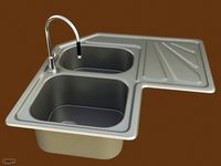 Kitchen sink Foster corner3d model
