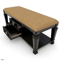 Storage Bench with Cushion 063d model