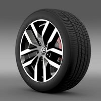 Volkswagen Golf S wheel3d model