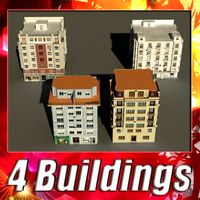 Low Poly Building Collection 33-363d model