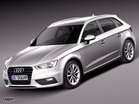Audi A3 5 door 20143d model