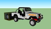 Jeep Scrambler with extra wheels