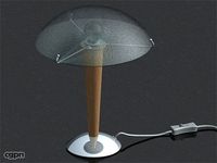 Wooden Stemmed Lamp3d model