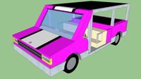pink golf cart