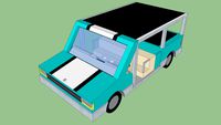 light blue golf cart