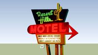 Desert Hills Motel Sign - Tulsa