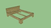 Steigerhouten bed 2 persoons